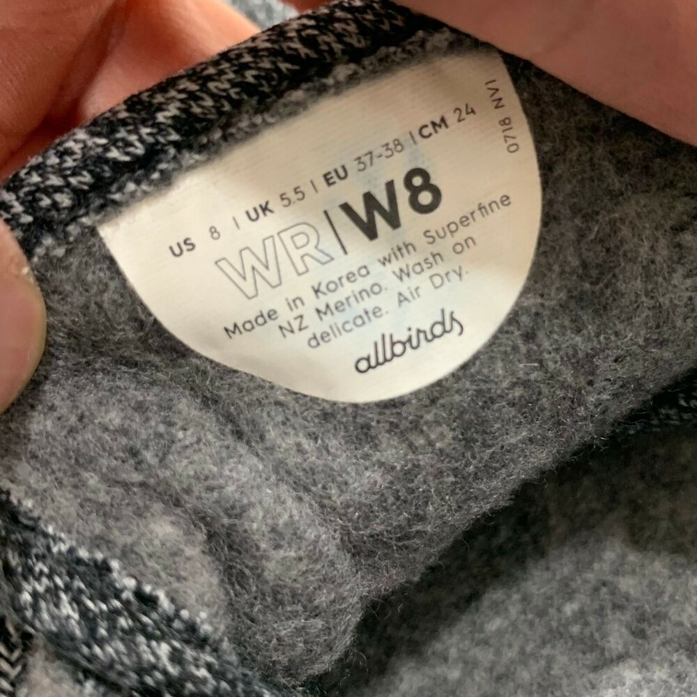 Women’s size 8-allbirds NZ Merino Wool Grey Casual Comfort Minimalist Sneakers - Picture 8 of 9